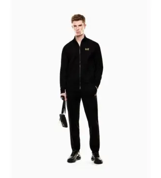 per uomo 8NPV61_PJVRZ Tuta nera Core Identity (S), Nero, Casual, Sportivo, Cotone, Multisport, Manica lunga