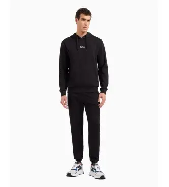 per uomo 8NPV64_PJVRZ Tuta nera Core Identity (L), Nero, Casual, Sportivo, Cotone, Multisport, Manica lunga
