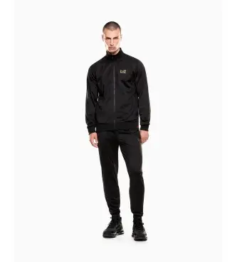 per uomo 8NPV65_PJHCZ Completo nero vestibilità regolare (XXL), Casual, Sportivo, Multisport, Poliestere, Manica lunga