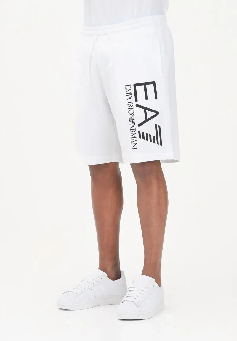 Shorts bianco da uomo con logo