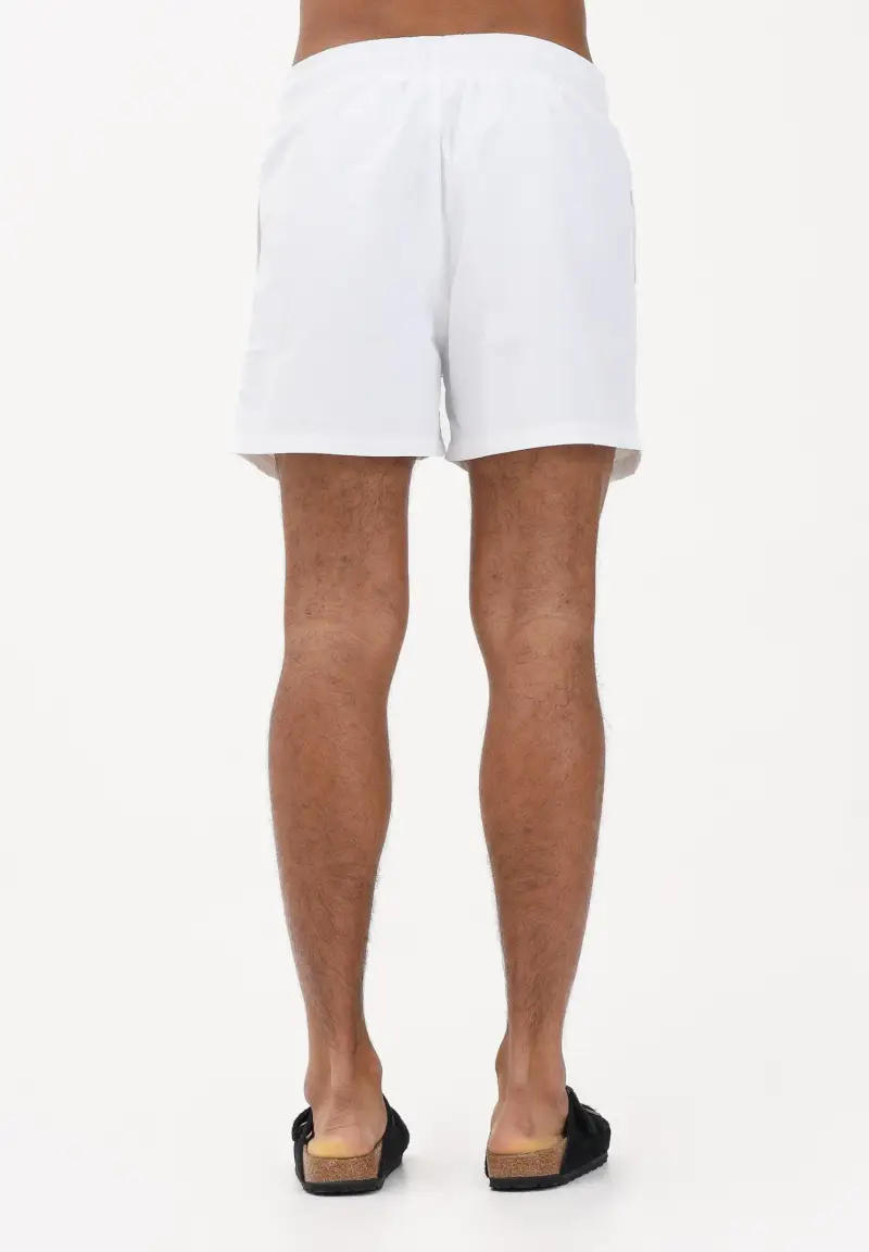 Shorts mare bianco da uomo con logo miniatura 3