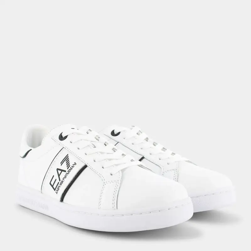 Sneakers Ea7 da Bambino, bianco miniatura 2