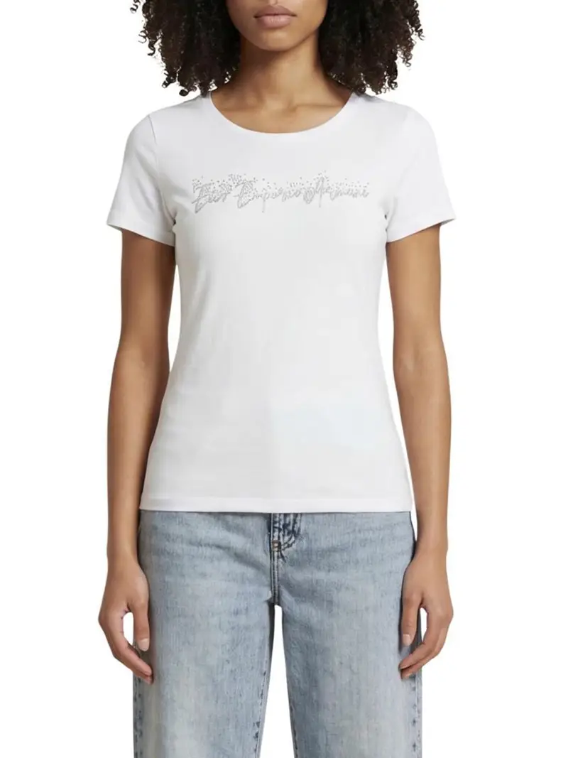t-shirt ea7 da donna - bianco