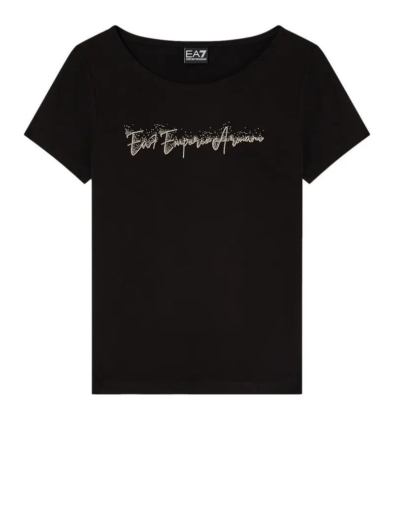 t-shirt ea7 da donna - nero