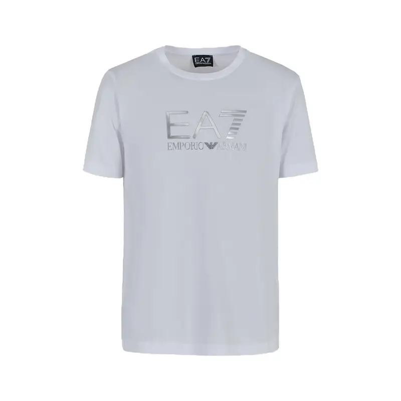 T-Shirt Logo Centrale Bianco Uomo S