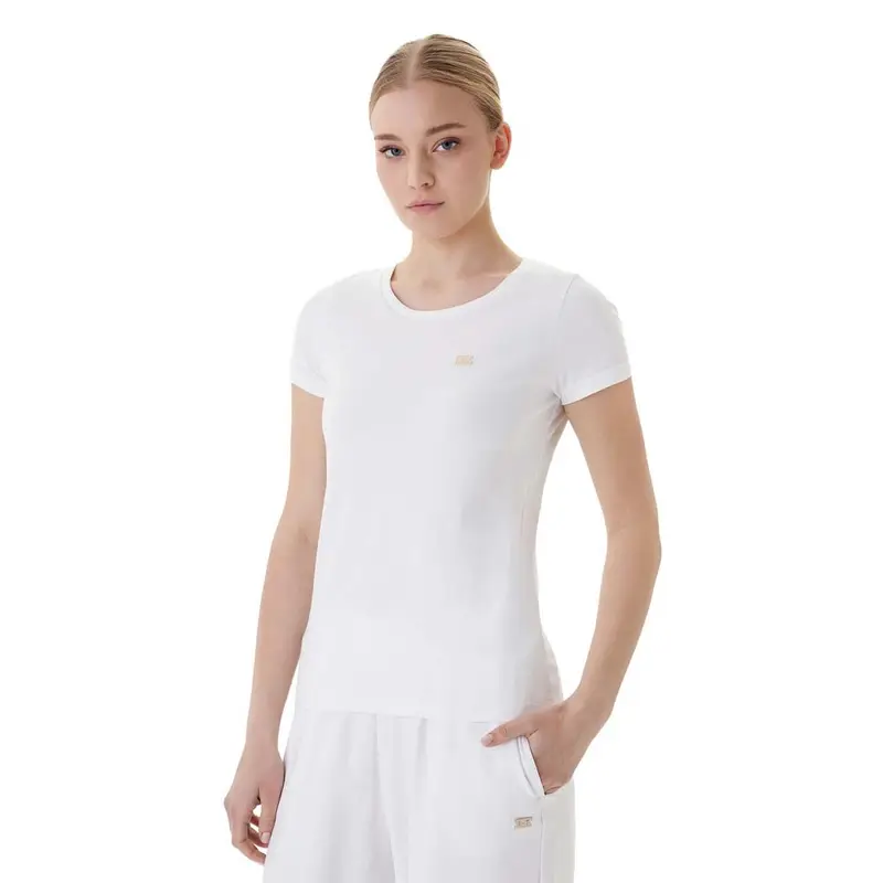 T-Shirt Logo Core Bianco Donna L