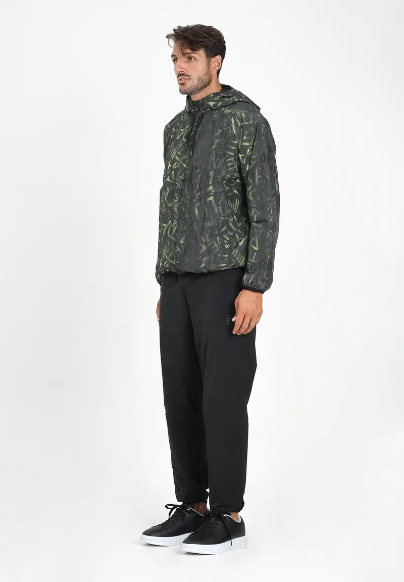 EA7 Tuta nera da uomo con giacca logata