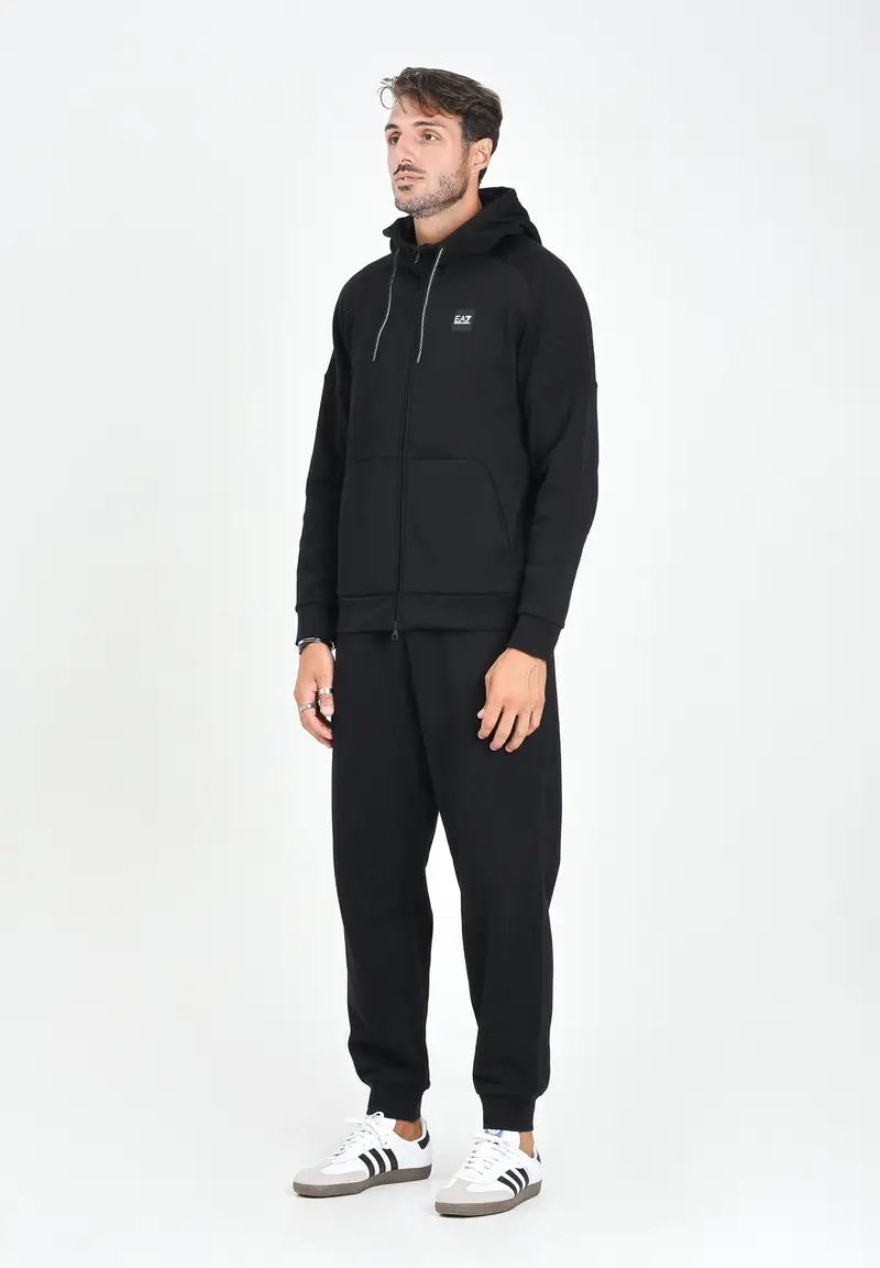 EA7 Tuta nera da uomo con logo