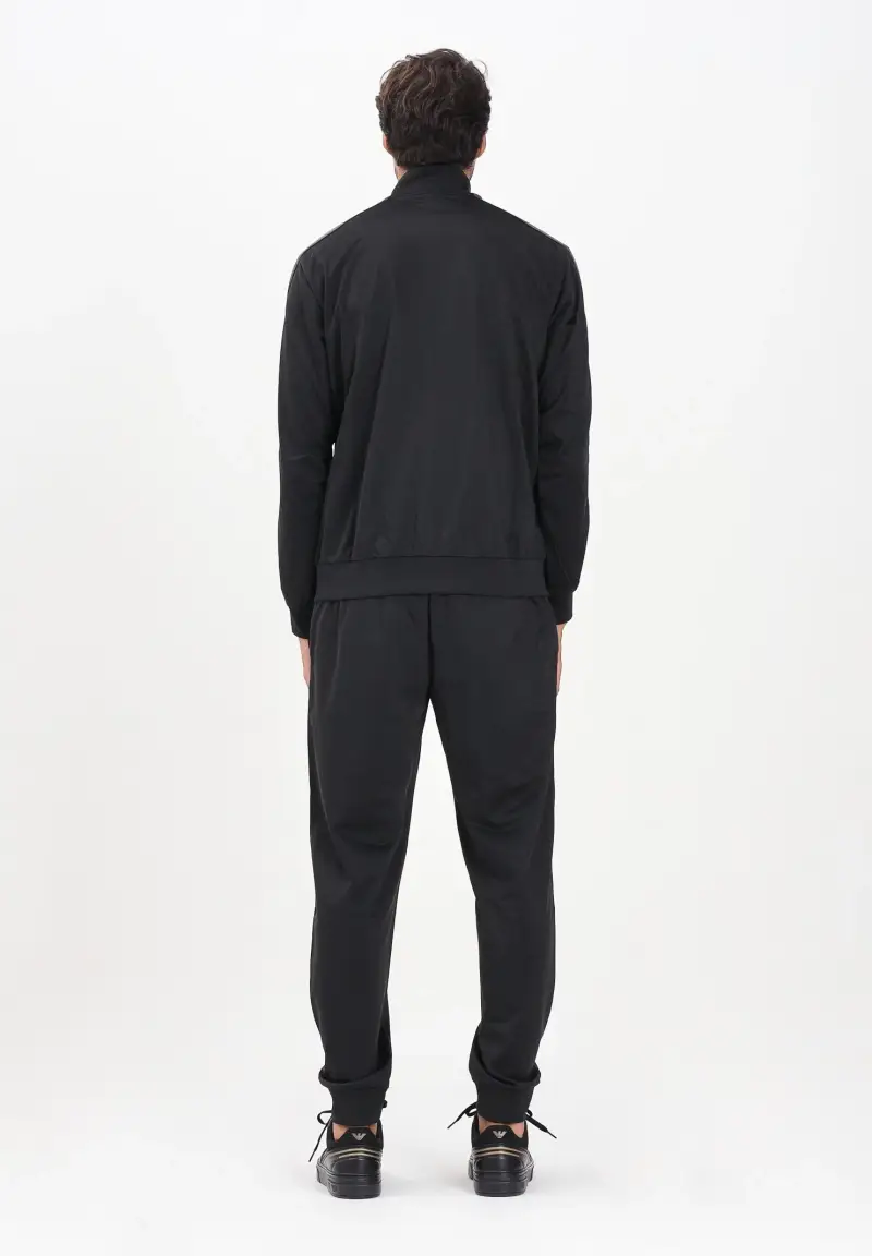 Tuta nera da uomo con logo miniatura 3