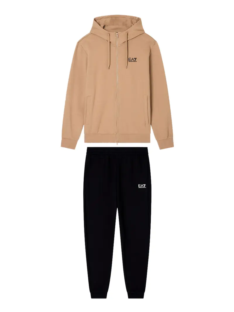 tuta sportiva ea7 da uomo - beige nero