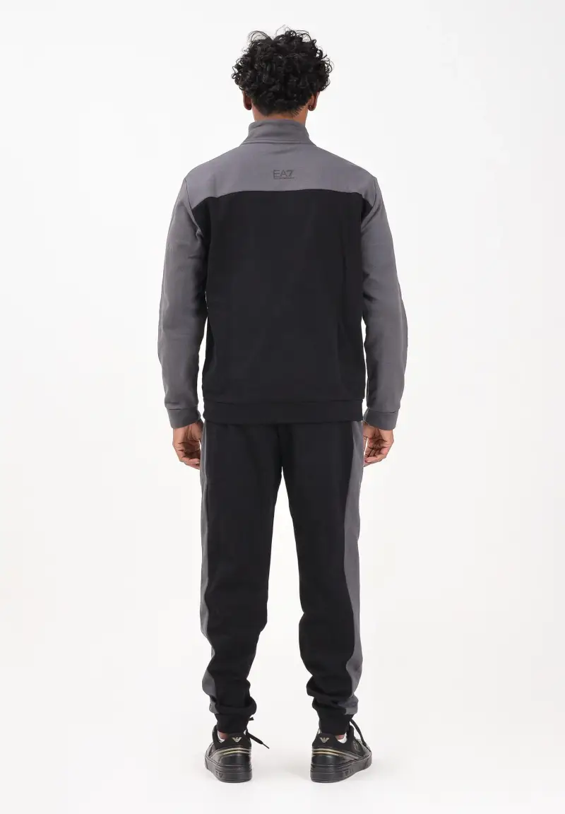Tuta sportiva grigia e nera da uomo miniatura 3