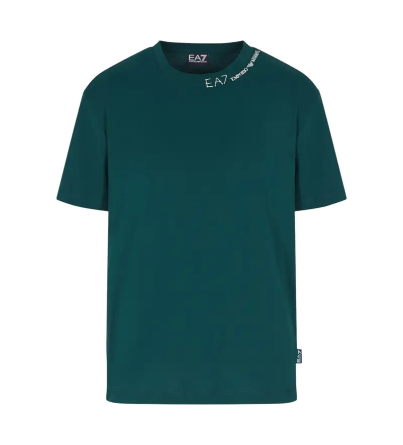 unisex. 7X000147_AF13244 Maglietta verde con logo ricamato della serie Train Logo (XXS), Casual, Cotone, Manica corta