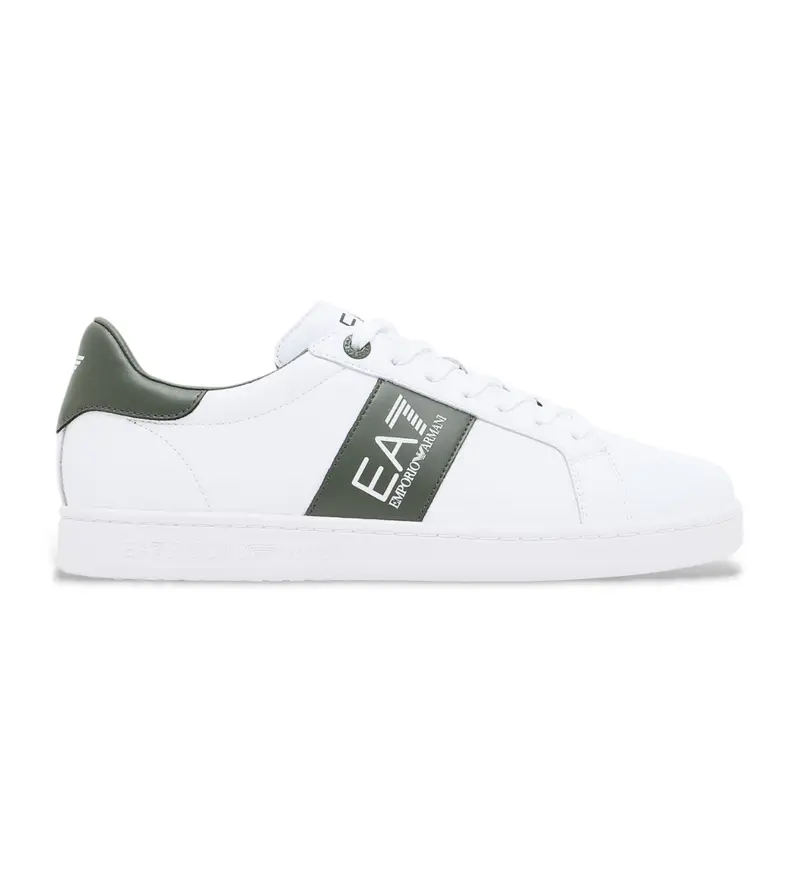 unisex 7X000332_AF10848 Classiche sneakers in pelle bianca (36), Bianco, Basso, Stringhe, Casual