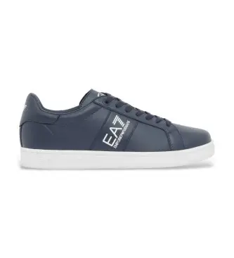unisex 7X000332_AF10848 Sneakers classiche in pelle blu navy (44), Basso, a cm, Stringhe, Casual