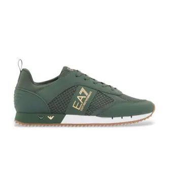 unisex 7X000334_AF18610 Sneakers nere e bianche con lacci verdi (44), Basso, Stringhe, Casual, Verde