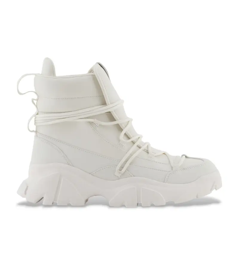 unisex 7X000335_AF18611 Stivaletti Flakes bianco sporco (42 3), Basso, Stringhe, Casual