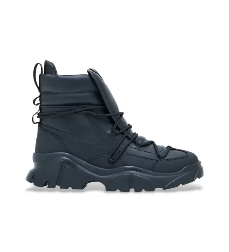 unisex 7X000335_AF18611 Stivaletti neri Flakes (40), Nero, Basso, 1 a 3 cm, Stringhe, Casual, Sportivo, Neve, All aperto