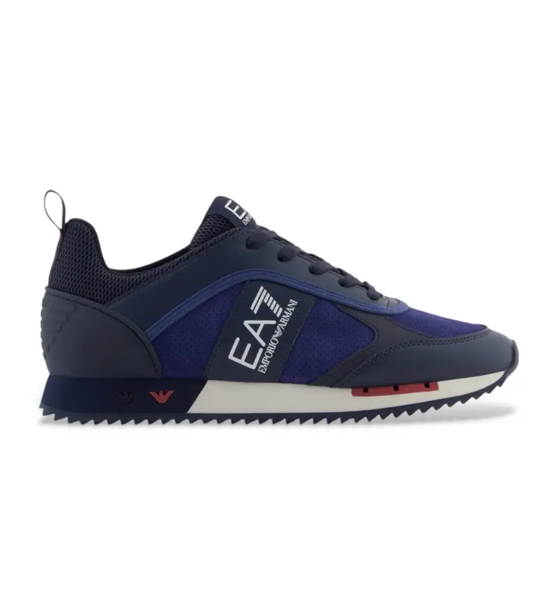 unisex 7X000336_AF18612 Sneakers in morbida pelle blu navy (37 3), Basso, Stringhe, Casual