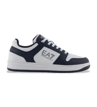 unisex 7X000345_AF11988 Sneakers Slasher bianche e blu navy (38 3), Bianco, Basso, Stringhe, Casual