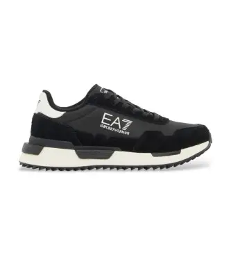 unisex 7X000380_AF19175 Sneakers nere vintage (44 3), Nero, Basso, Stringhe, Sportivo Pelle