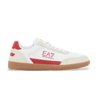 unisex 7X000406_AF19827 Sneakers Heritage Mz595 in pelle bianche, rosse (44), Bianco, Tessuto, Basso, a cm, Stringhe, Casual