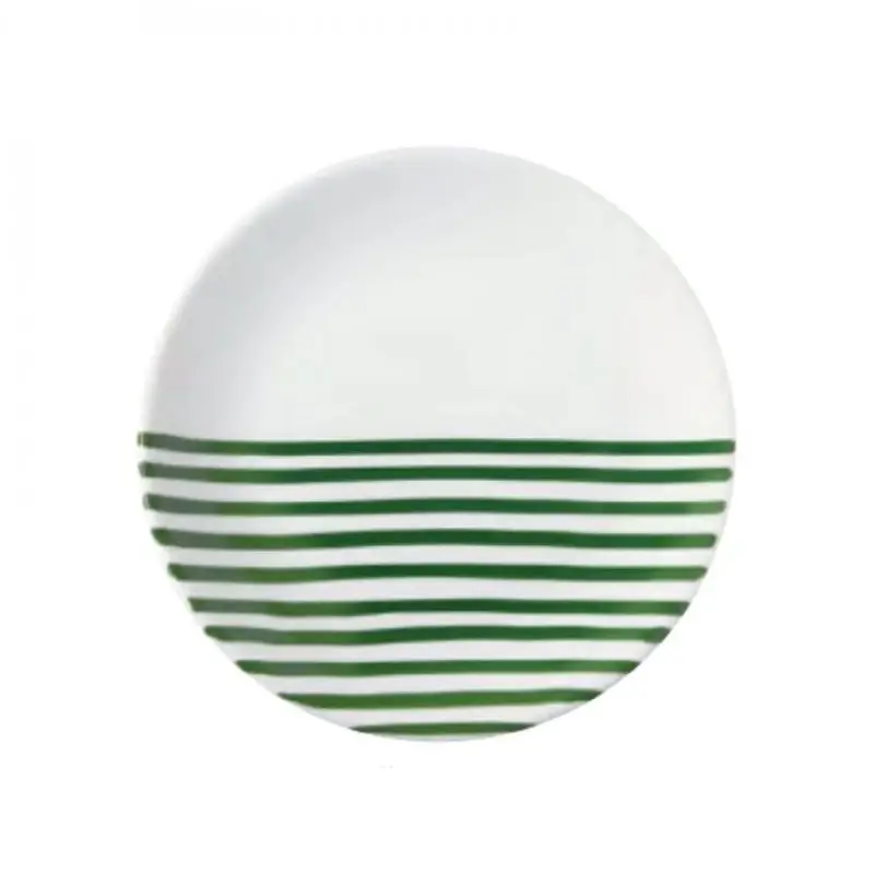 Set 6 Piatti In Ceramica Verde Linee - Easy Life