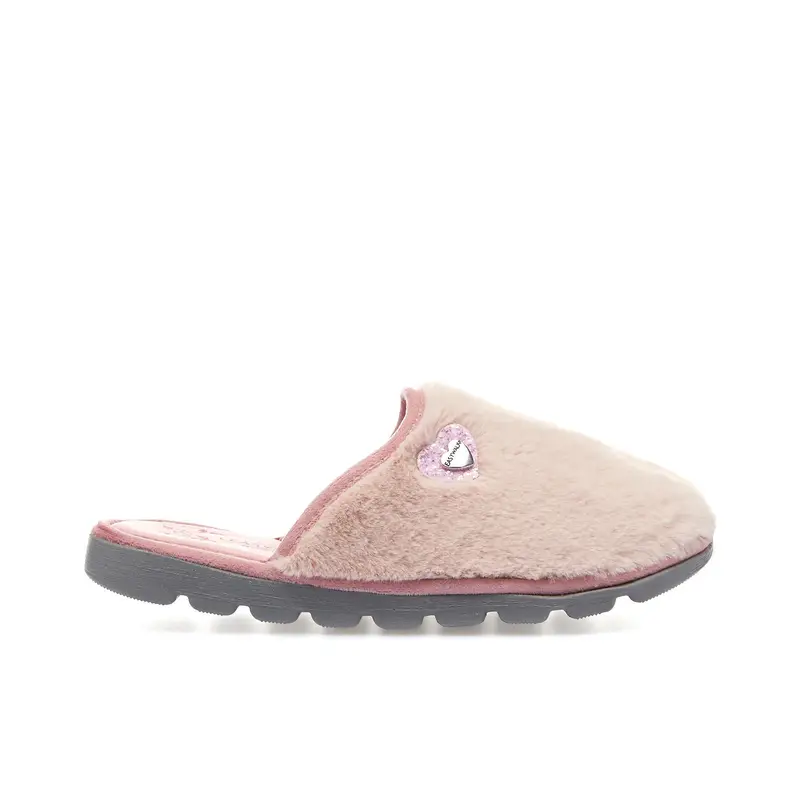 Ciabatte da casa rosa con peluche