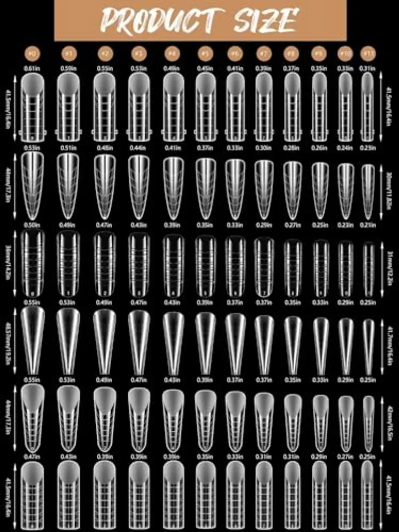 EBANKU 288 PCS Unghie Finte Nail System Dual Nail Form Matte Sistema per Unghie Strumenti per Manicure con 72 Film per Unghie French Manicure (6 stili) miniatura 2