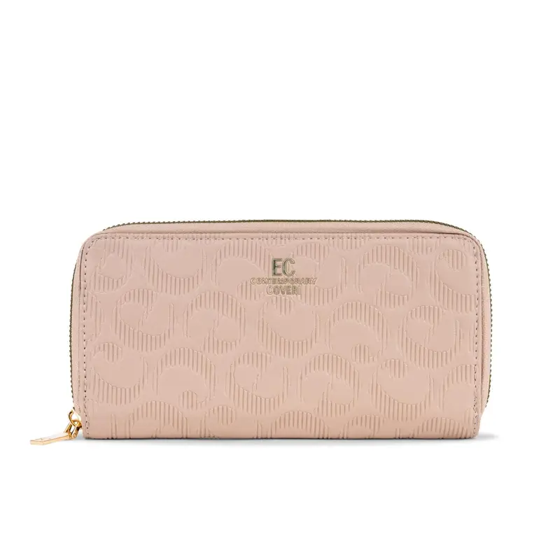 Portafoglio rosa da donna con logo