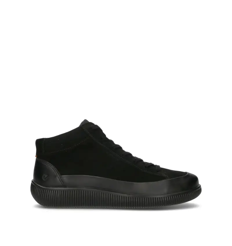 Sneaker uomo nera in suede Vario