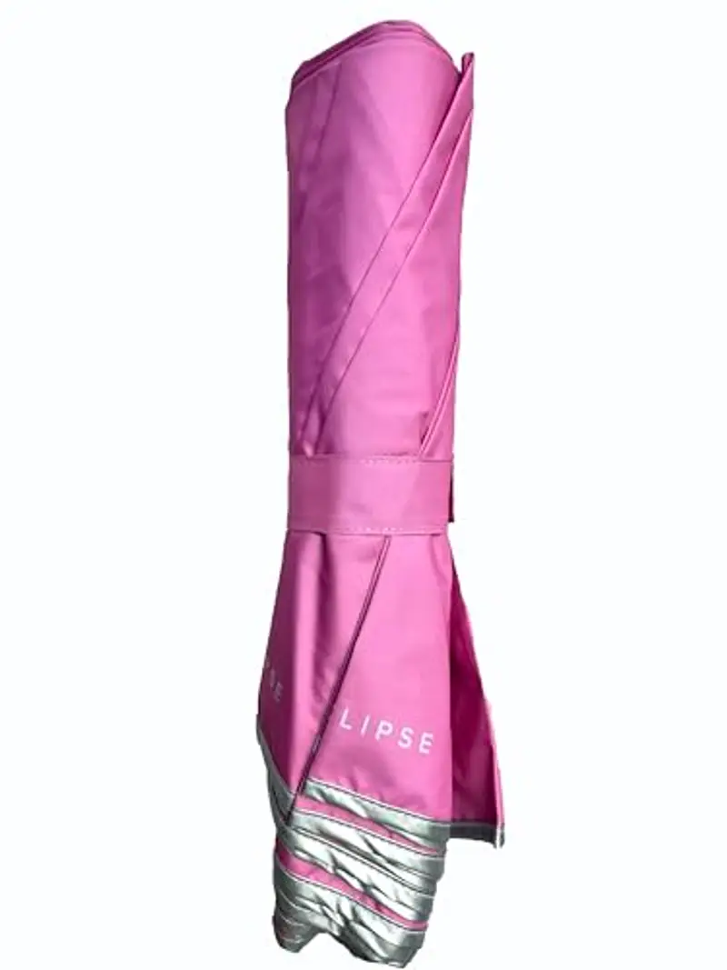 ECLIPSE - Ombrellone da spiaggia pieghevole, perfetto per viaggi, moto, zaino... 1KG, 39CM chiuso -134 Ø, UPF30 (Rosa)