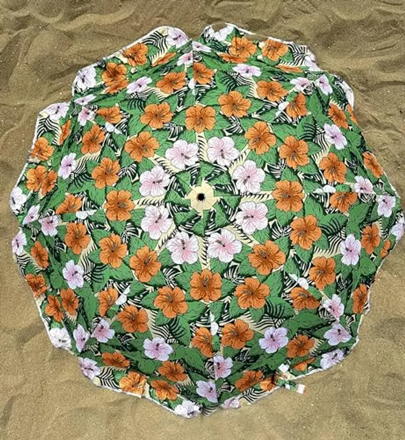 ECLIPSE - Ombrellone da spiaggia pieghevole, perfetto per viaggi, moto, zaino... 1KG, 39CM chiuso -134 Ø, UPF30 (verde scuro) miniatura 2