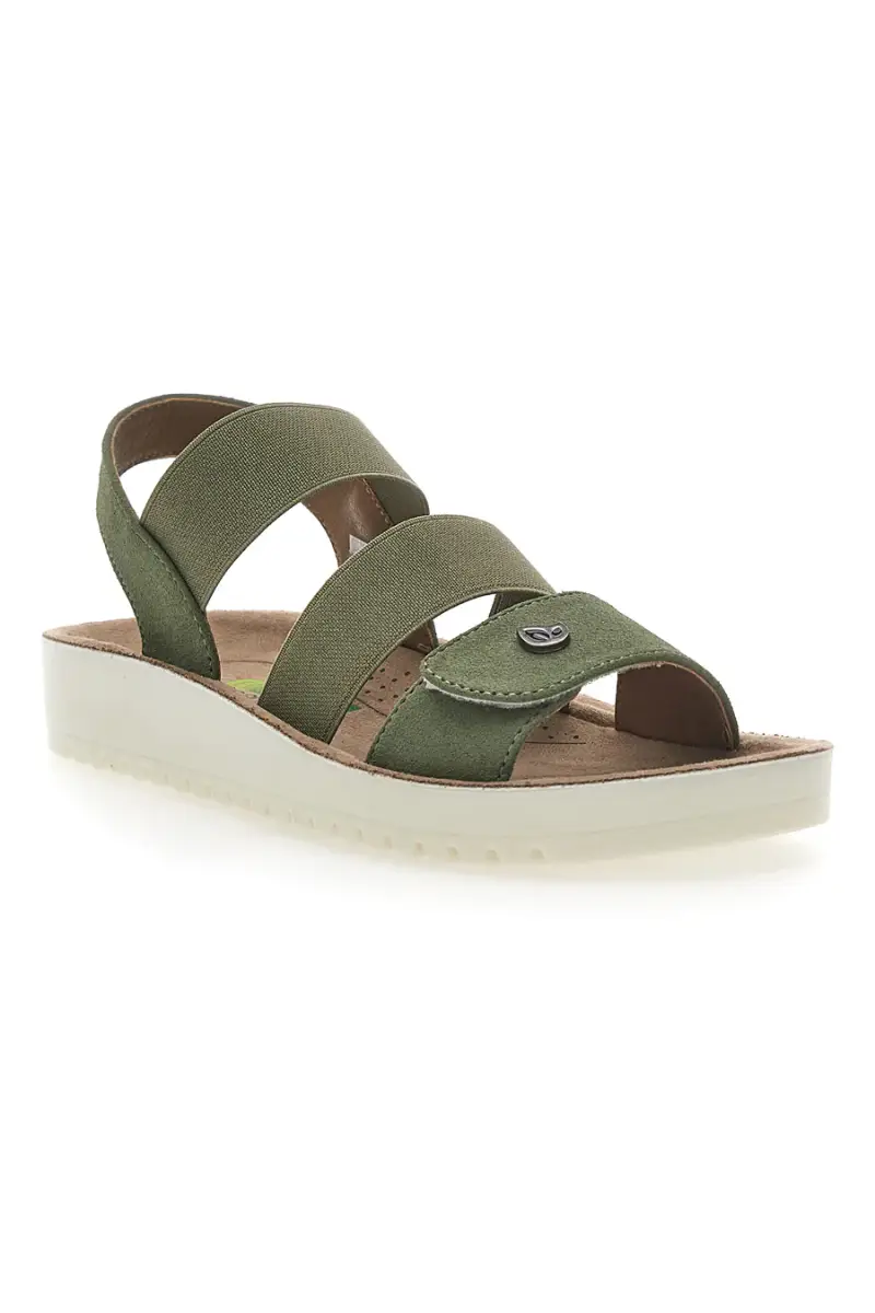Sandali con Elastico Verde Eco Bio J526201 [OLIVE] miniatura 2