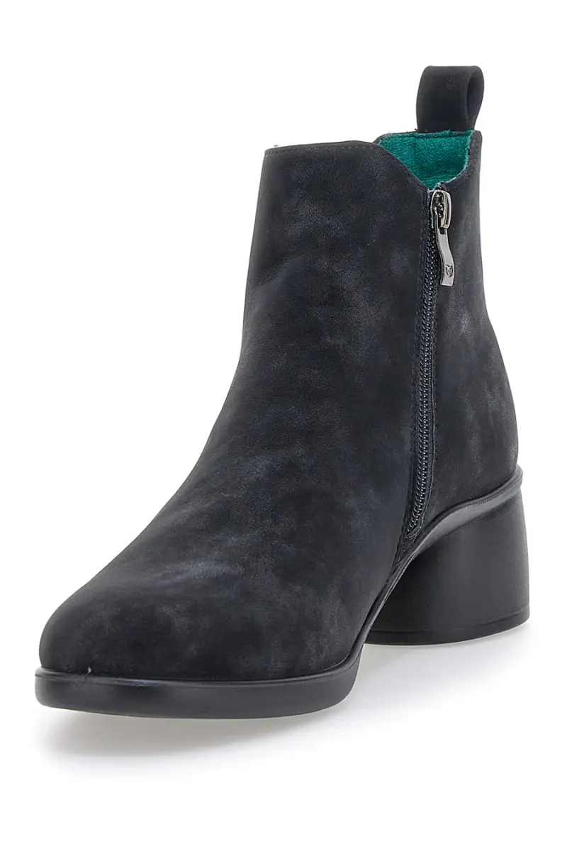 Tronchetti neri vegan con tacco e memory plantare Eco Bio J5352210 [NERO] miniatura 3