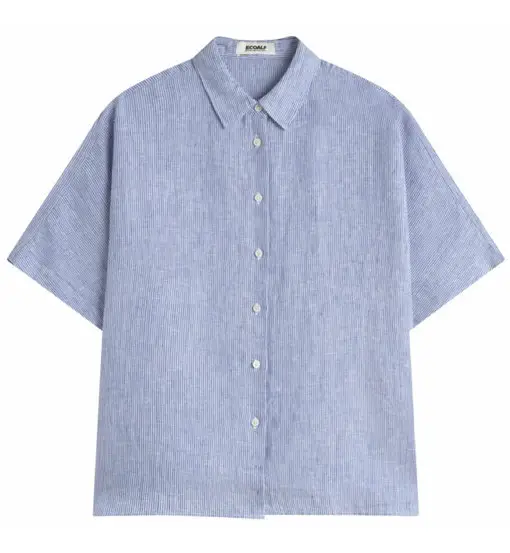 Melania Stripes W - camicia maniche corte - donna Blue