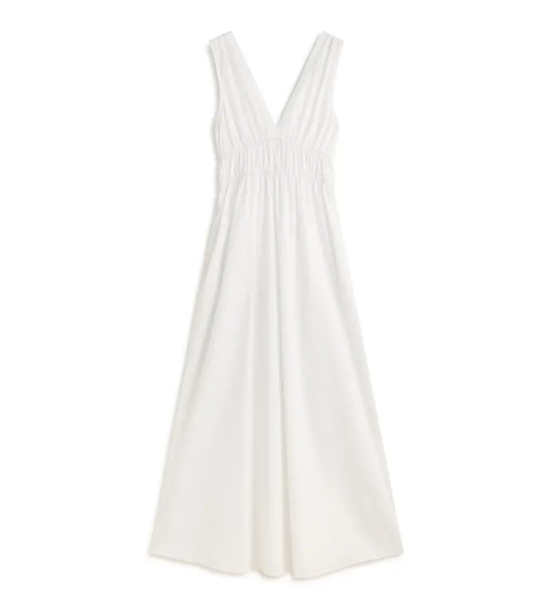 per donna MCWGADRBORNI0349S24-000 Abito bianco Bornite (S), Casual, Senza maniche / cinghie, Lyocell, Cotone biologico, Sostenibile