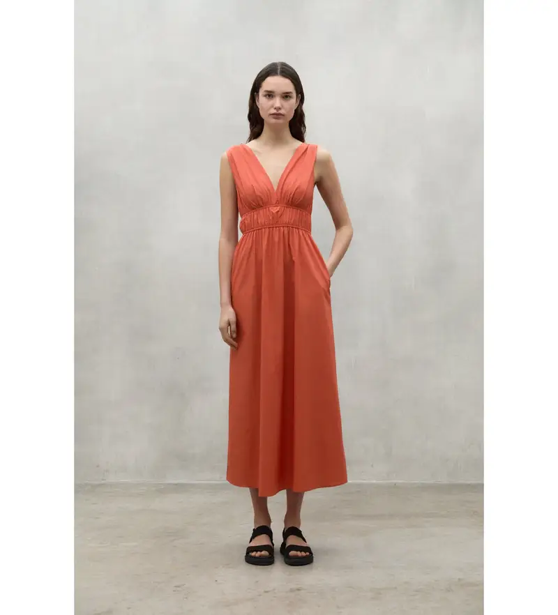 per donna. MCWGADRBORNI0349S24-275 Abito Bornite Rosso (L), Casual, Senza maniche / cinghie, Lyocell, Sostenibile