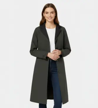 per donna MCWGAJKALBER0274W25-424 Giacca doppia Albert verde (M), Casual, Polister riciclato, Sostenibile