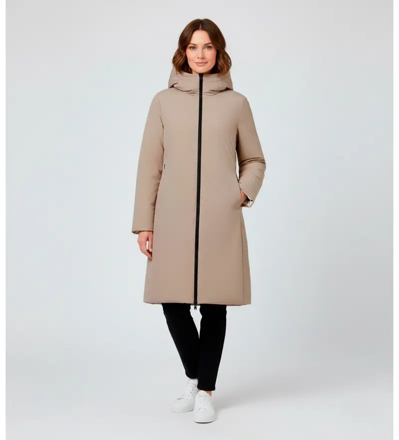 per donna MCWGAJKBARU00048W25-005 Giacca beige reversibile Baru (M), Casual, Polister riciclato, Sostenibile