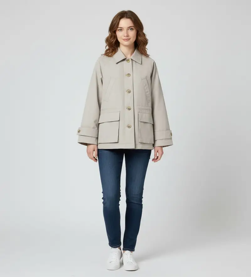 per donna MCWGAJKBORNA0042W25-994 Giacca beige Bornas (S), Casual, Polister riciclato, Sostenibile