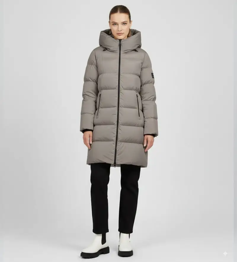 per donna MCWGAJKMANLI0987W25-357 Cappotto Manlie marrone chiaro (M), Casual, Polister riciclato, Sostenibile