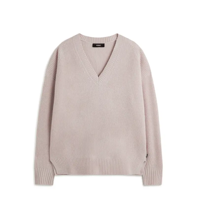 per donna MCWGAKNAZALE0632W24-097 Maglione Azalea beige (L), Casual, Manica lunga, Nudo, Sostenibile, Lana Riciclata