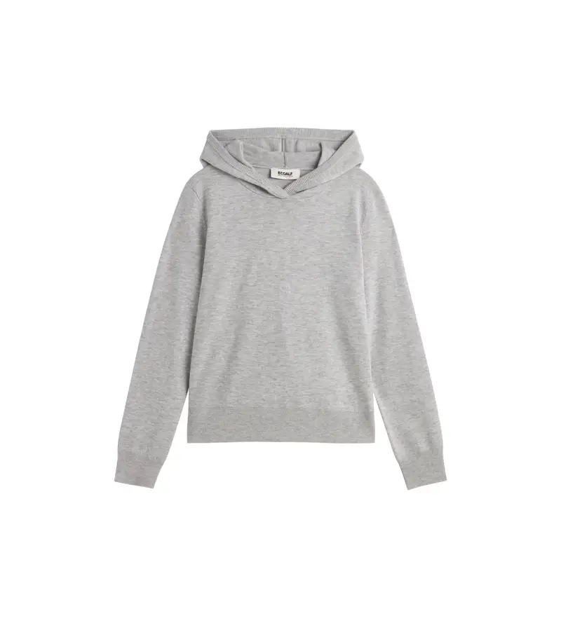 per donna MCWGAKNBAMBU0626S24-341 Felpa in bambù grigio (L), Casual, Lana, Manica lunga