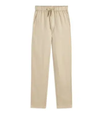per donna MCWGAPAINDO00710S24-008 Pantaloni Indo beige (S), Casual, Lino
