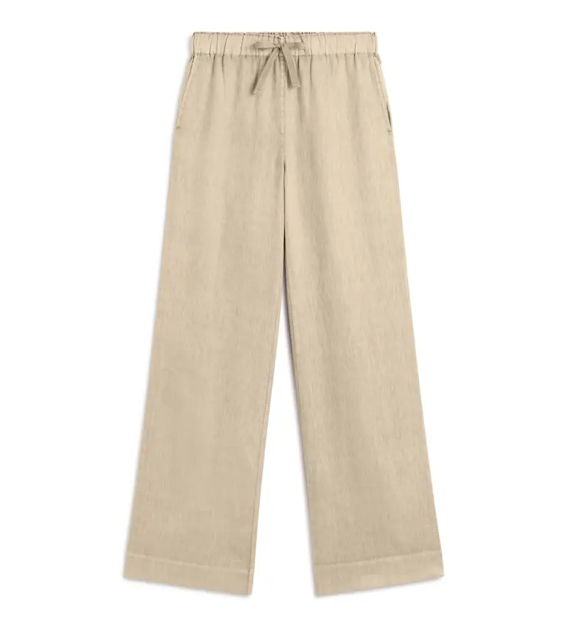 per donna MCWGAPAMOSA00710S24-008 Pantaloni Mosa beige (L), Casual, Lino