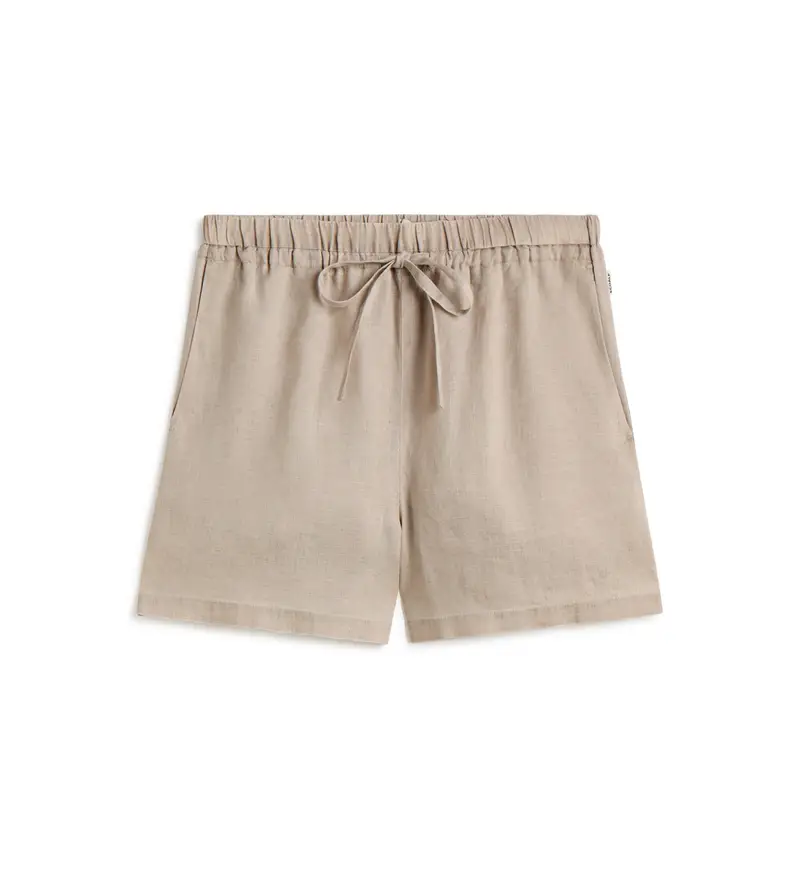 per donna MCWGAPCYERAL0710S25-996 Pantaloncini beige Yera (M), Casual, Lino, Sostenibile