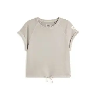 per donna MCWGASTREINE0856S24-145 Maglietta Reine grigia (XL), Casual, Grigio, Manica corta, Cotone biologico, Sostenibile, Cotone R Naturale