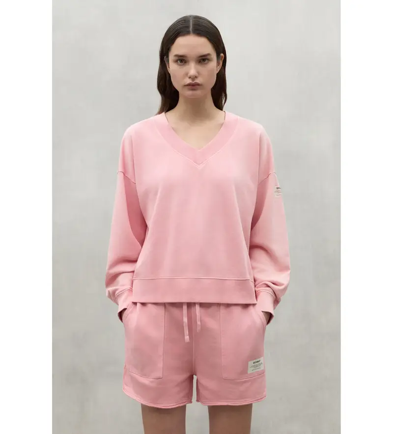 per donna. MCWGASTRODAS0856S24-272 Felpa rosa Rhodes (XL), Casual, Manica lunga, Cotone biologico, Sostenibile, Cotone Riciclato
