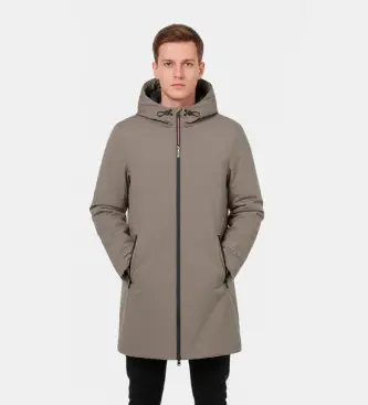 per uomo MCMGAJKPASU00050W25-357 Pasu Dune ebige Coat (L), Beige, Casual, Polister riciclato, Sostenibile