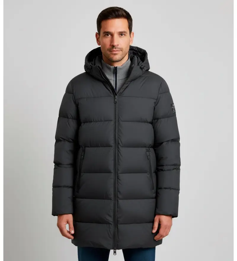 per uomo. MCMGAJKVINTA0162W25-318 Giacca nera vintage (XL), Nero, Casual, Polister riciclato, Sostenibile